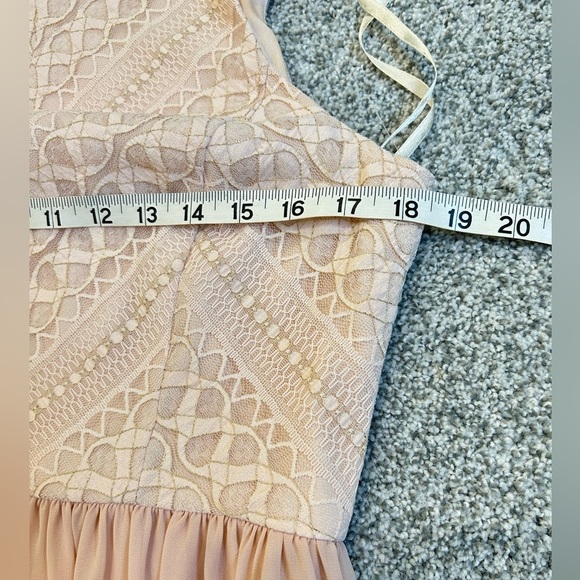 Gianni Bini Womens 8 Formal Dress Maxi Pink Sleeveless Sparkly Lacy Tulle Flowy - Picture 8 of 10